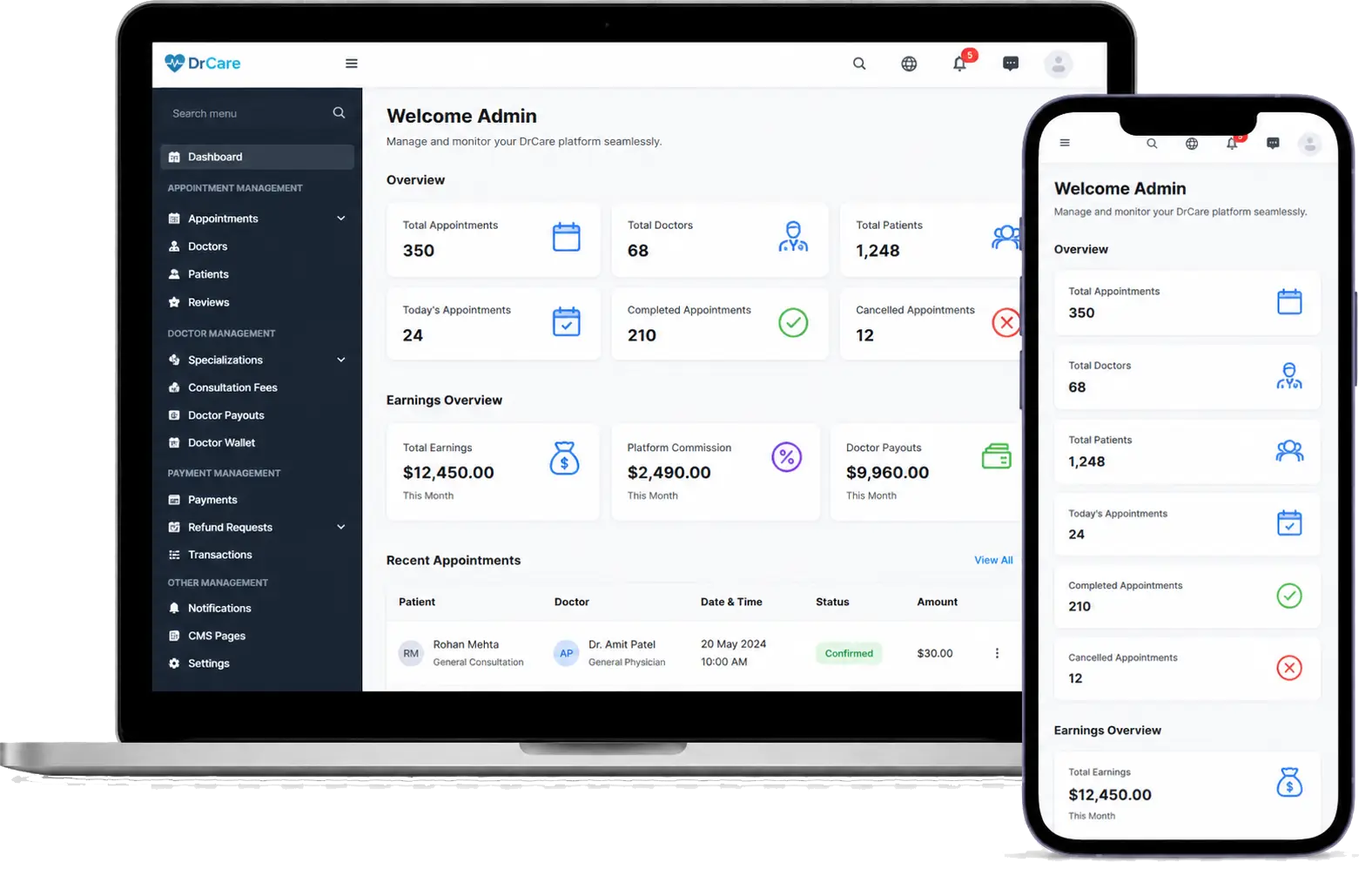 Practo Clone Admin Panel