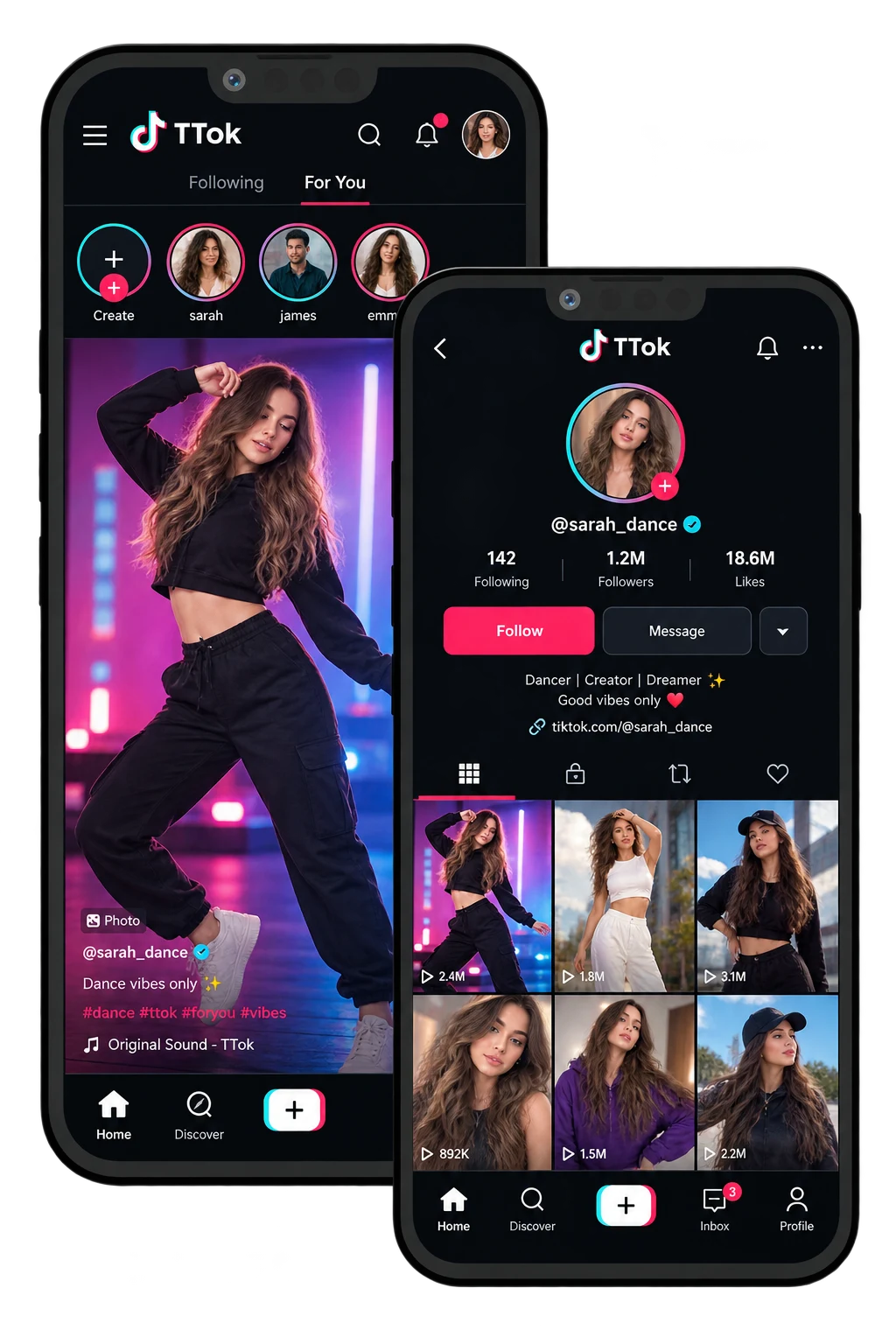 TikTok Clone Platform Layout