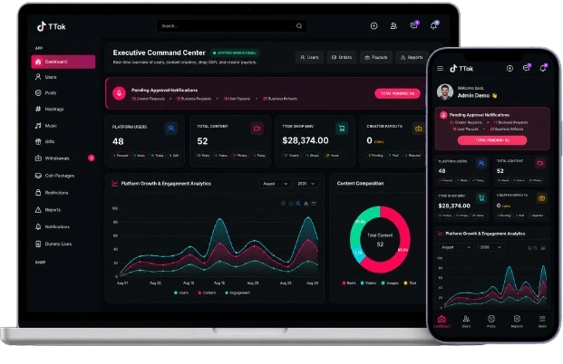 TikTok Clone Admin Panel